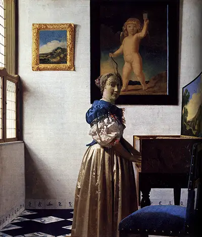 A Lady Standing at a Virginal Vermeer